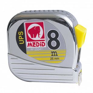 Miara zwijana UPS, chromowana, pokrycie nylon + UPS, CROMADO 3m/16mm MEDID 25351