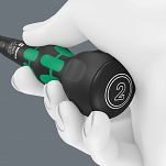 Wkrętak do śrub z gniazdem krzyżowym z rękojeścią kulistą Kraftform Ball-Grip 1855 PZ, PZ 2 x 100 mm WERA 05007910001 - 7