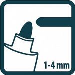 Marker permanentny okrągły biały 1-4mm 522/52 PICA 522/52 - 3