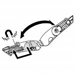 Nóż z wysuwanym ostrzem trapezowym V-REX z blokadą TAJIMA VR102D/B1 - 3