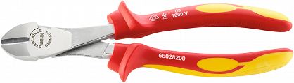 Szczypce tn.boczne wzmocnione izolowane VDE1000V L=180mm; chromowane 6602 8 180 VDE- 180 MM STAHLWILLE 66028180