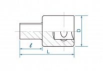 Nasadka trzpieniowa 1/2