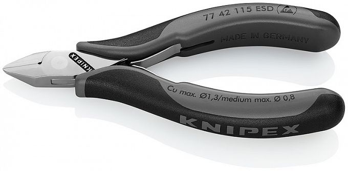 Szczypce tnące boczne 115mm ESD KNIPEX 77 42 115 ESD
