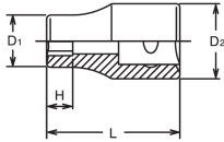 Nasadka 14EPRL TORXPLUS Tamper Resistant KOKEN - 2