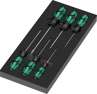 Wkładka piankowa 9717 z wkrętakami Kraftform Seria 300 Set 1, 7 części WERA 05150127001