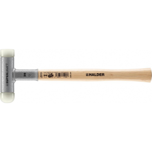 Młotek z miękkimi obuchami z zaokrągloną wkładką udarową SUPERCRAFT, 30mm, bezodrzutowy HALDER 3366.230