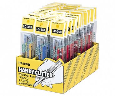 Nożyki z chowanym, łamanym ostrzem 9mm, zestaw 60 sztuk TAJIMA LC303D60