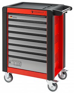 Wózek warsztatowy TTS 8-szufl. czerwony z Nakładkami, 1021x823x 497 mm; max obciążenie: 30kg na szufladę; 750 kg na Wózek 95/8 R STAHLWILLE 81200021