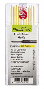Wodorozpuszczalne żółte Wkłady do Ołówka 3030 PICA DRY MARKER 4032