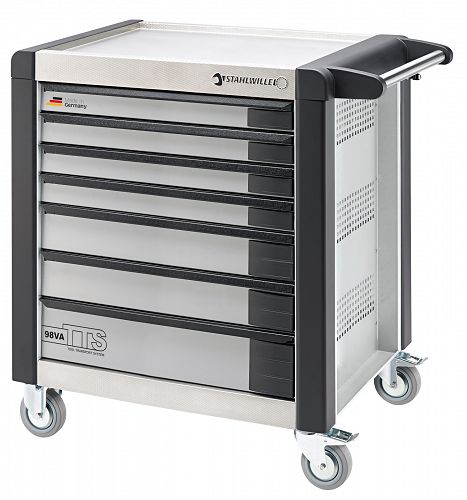 Wózek warsztatowy TTS 7-szuflad biały z Nakładkami, 1000x1024x 652 mm; max obciążenie: 40kg na szufladę; 1400 kg na Wózek 98/VA7 W STAHLWILLE 81200108