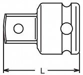 Adapter z dziurką udarowa 1/4