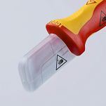 Zestaw dla elektryka, szczypce izolowane 13 96 200 6W1 + nóż do ściągania izolacji ze stopką 98 55 KNIPEX 145444 - 14