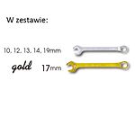 Zestaw kluczy płasko-oczkowych 6 cz. 10 - 19 mm, uchwyt plastikowy, KING TONY 12D06MRS - 2