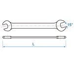 Klucz płaski 5,5 x 7 mm King Tony 19005507 - 2