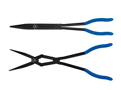 Szczypce ekstra długie, wąskie, proste z podwójnym przegubem 340mm KING TONY 6329-13C