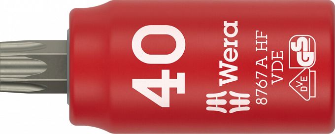 Klucz nasadowy trzpieniowy 8767 A VDE HF TORX® Zyklop, izolowany, 1/4