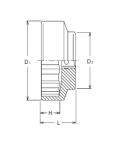 Nasadka krótka 12-kątna do nakrętek kół 36x28mm KOKEN - 2