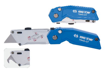 Nóż składany z wymiennymi ostrzami 171mm KING TONY 7945-07