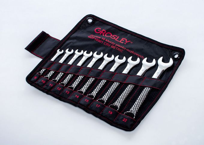 Zestaw 10 kluczy płasko-oczkowych GROSLEY GR50079