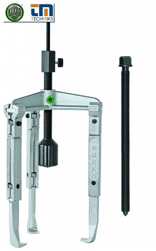 Ściągacz 3-ramienny uniwersalny z przedłużanymi ramionami i długim wrzecionem hydraulicznym KUKKO 30-3-3-B