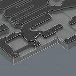 Wkładka piankowa 9860, przeznaczona do przechowywania zestawu narzędzi Stainless Set 1, bez narzędzi, 344 x 30 x 392 mm WERA 05137360001 - 2