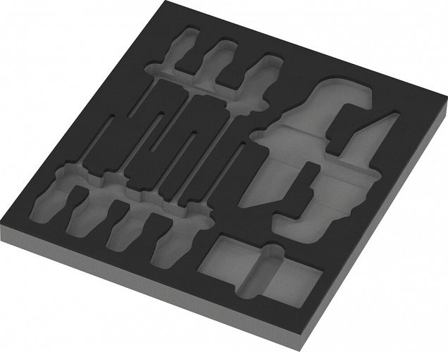 Wkładka piankowa 9860, przeznaczona do przechowywania zestawu narzędzi Stainless Set 1, bez narzędzi, 344 x 30 x 392 mm WERA 05137360001