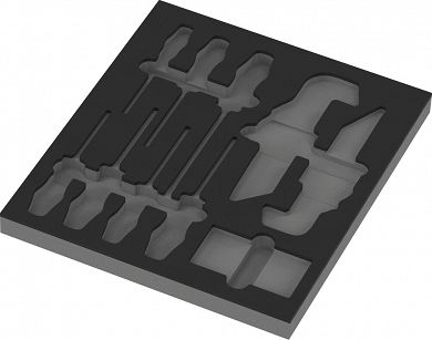 Wkładka piankowa 9860, przeznaczona do przechowywania zestawu narzędzi Stainless Set 1, bez narzędzi, 344 x 30 x 392 mm WERA 05137360001