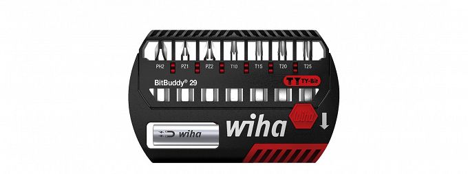 Zestaw bitów BitBuddy®, bit TY 29 mm Phillips, Pozidriv, TORX® 8-cz. 1/4