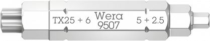 Bit 2 "4 w 1" 9507 SB, na blistrze, 2.5; 5; 6 x TX 25 x 37 mm WERA 05073202001