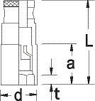 Wkładka do świecy zapłonowej 20,8mm mocowanie 1/2