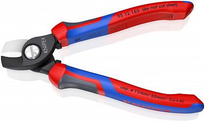 Nożyce do Czystego Cięcia Kabli Cu i Al KNIPEX 95 12 165