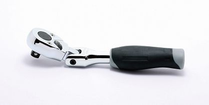 Grzechotka 1/4" 20 zębów łamana z przełącznikiem uchwyt gumowy krótka KOKEN