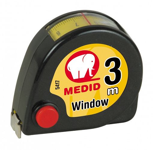 Miara zwijana specjalna WINDOW, obudowa ABS, 3m/16mm MEDID 5417