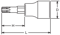 Nasadka T50 trzpieniowa TORX 140 KOKEN - 2
