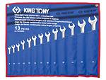 Zestaw kluczy płasko-oczkowych długich 13 cz. 8 - 24 mm, etui, KING TONY 12A3MRN