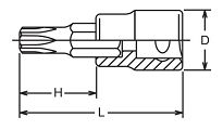 Nasadka 40IP trzpieniowa TORXPLUS KOKEN - 2