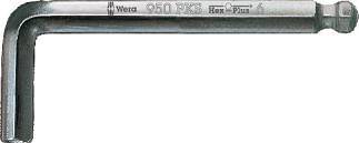 Imbus krótki z kulką chromowany metryczny 2,5mm WERA 05133152001