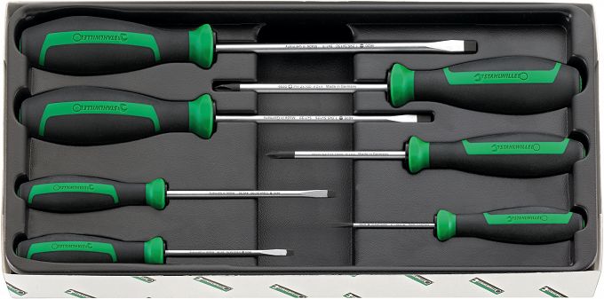Zestaw Wkrętaków śrubokrętów płaskich i krzyżowych 7-Częściowych DRALL+ 4691 STAHLWILLE 96469115