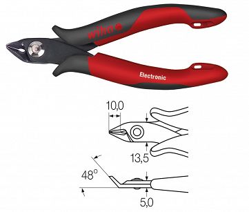 Szczypce ukosne Electronic 130mm WIHA 26833 