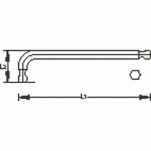 Imbus długi, podwójna główka kulista 3 mm GEDORE 2797100 - 5