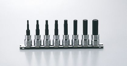 Zestaw nasadek 3mm-12mm trzpieniowych sześciokątnych Inhex wydłużonych 62 KOKEN