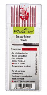 Wodorozpuszczalne czerwone Wkłady do Ołówka 3030 PICA DRY MARKER 4031
