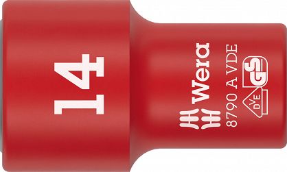 Klucz nasadowy 8790 A VDE Zyklop, izolowany, 1/4", 14 x 41 mm WERA 05005940001