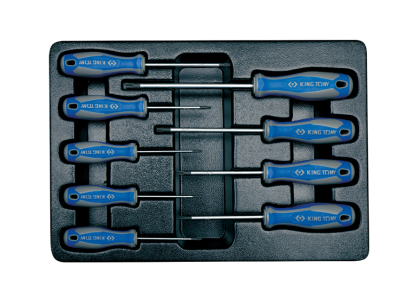 Zestaw wkrętaków śrubokrętów 9 cz. torx 1427 T8 - T40, wkład do wózka, KING TONY 9-31909PR