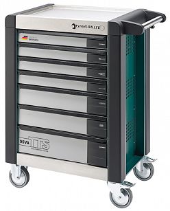 Wózek warsztatowy TTS 7-szufl. zielony z Nakładkami, 1021x823x 497 mm; max obciążenie: 30kg na szufladę; 750 kg na Wózek 95/VA7 G STAHLWILLE 81200060