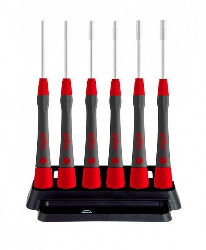 Wkrętak śrubokręt precyzyjny zestaw PicoFinish® Klucz nasadowy sześciokątny, 6-cz. z uchwytem WIHA 42994