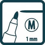 Marker permanentny precyzyjny 1,0mm czarny PICA 534/46 - 3