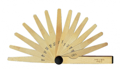 Szczelinomierz mosiądz 0,05-1,0mm 20 list. FORMAT 44850020
