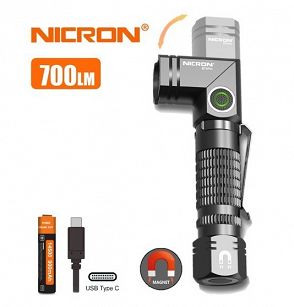 Latarka ręczna mini 700 lum z obrotową głowicą NICRON