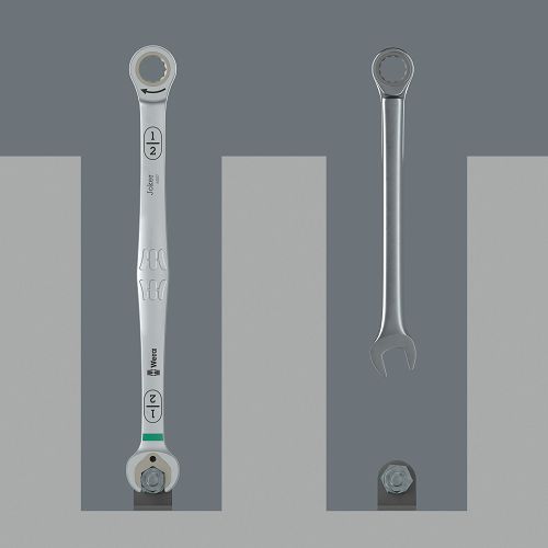 Klucz płasko-oczkowy z grzechotką w opakowaniu do sprzedaży detalicznej 6007 Joker SB, w wykonaniu długim, calowy, 5/8